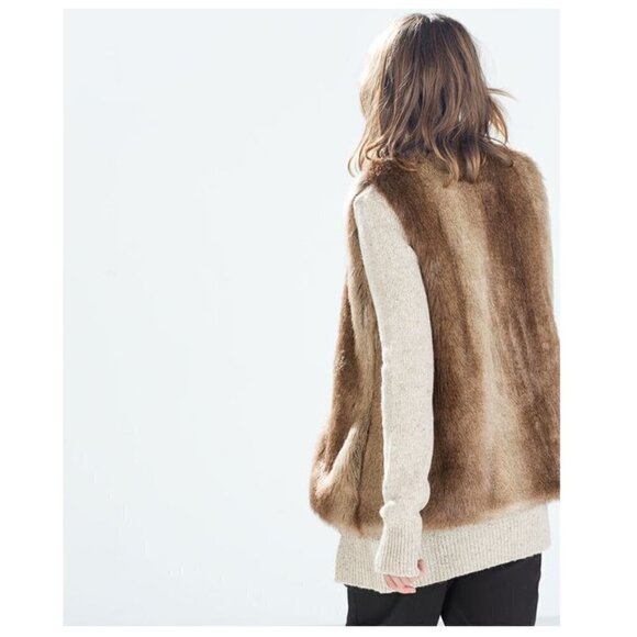 Zara Faux Fur Vest - Picture 3 of 11